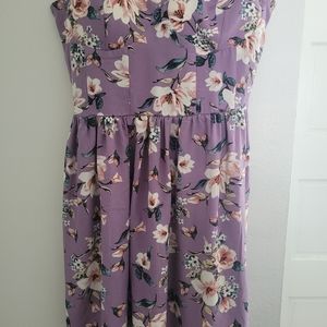 Purple floral dress